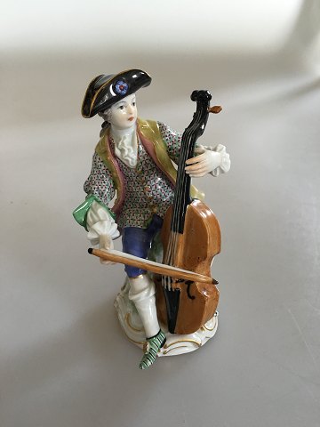 Meissen Mand med Violin Figurine