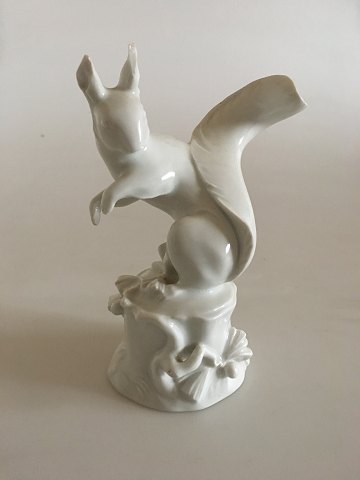 Meissen Egern Figurine i Hvidt Porcelæn