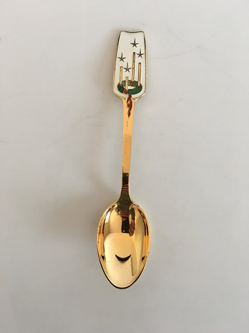 A. Michelsen Juleske 1949 Forgyldt Sterling Sølv med Emalje