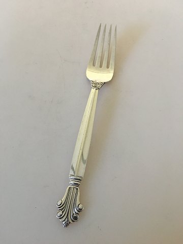 Georg Jensen Sterling Sølv Dronning Frokostgaffel No 022