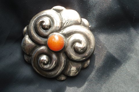 Art Nouveau Jugend Broche Dansk Sølv 830S