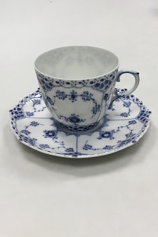 Royal Copenhagen Musselmalet Helblonde Kaffekop og Underkop No 1035