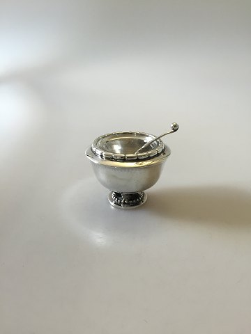 Georg Jensen Sterling Sølv salt kar med ske No 236 og No 130