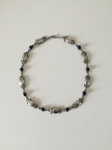 Georg Jensen Sterling Sølv Halskæde med Lapis Lazuli No 15