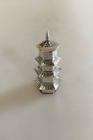 Sterling Sølv Salt/Peberbøsse som et Kinesisk Tårn