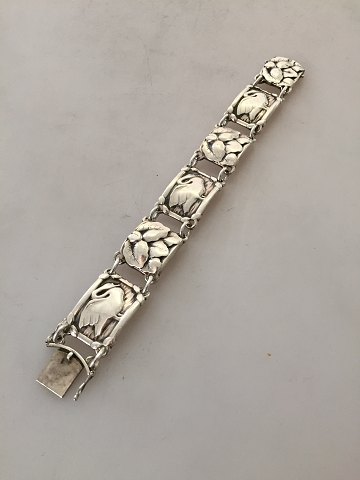 Georg Jensen Sterling Sølv Armbånd med Svaner No 42