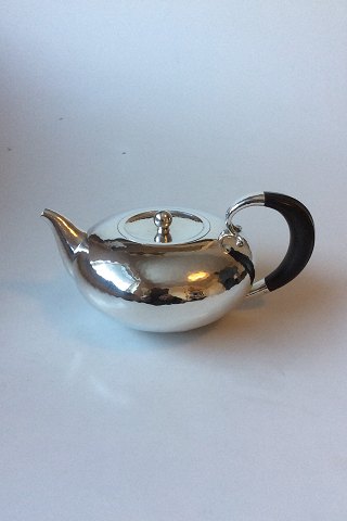 Georg Jensen Sterling Sølv Tekande No 787 med Håndtag af Ibenholt