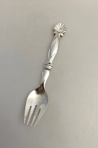 Georg Jensen Sterling Sølv Ornamental Serveringsgaffel No 102