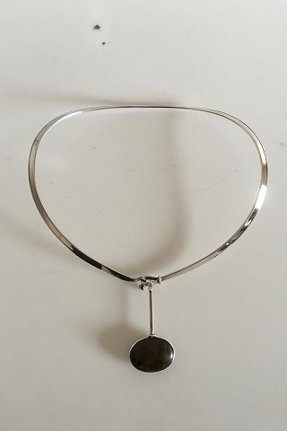 Georg Jensen Sterling Sølv Torun Halsring No 168 med Vedhæng No 129