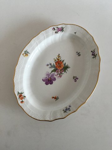 Royal Copenhagen Saksisk Blomst Ovalt Serveringsfad No 1556