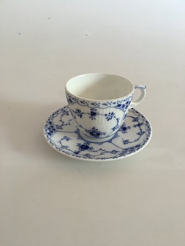 Royal Copenhagen Musselmalet Halvblonde Lille Kaffekop og Underkop No 528