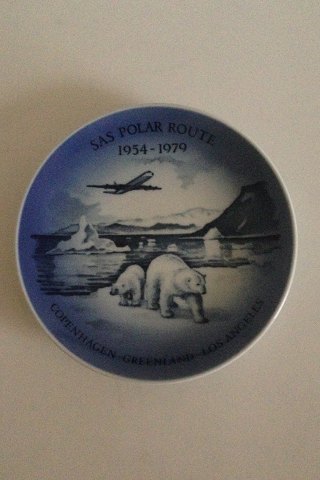 Royal Copenhagen SAS Flyver Platte 25 års jubilæum for flyvning over Nord Polen.