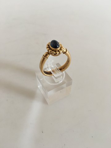 Georg Jensen 18K Guld Ring No 81 med Blå Safir