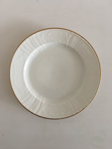 Royal Copenhagen Hvid Juliane Marie m. Guldkant Frokosttallerken No 12013