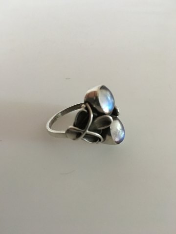 Georg Jensen Sterling Sølv Ring No 48 med Månesten.