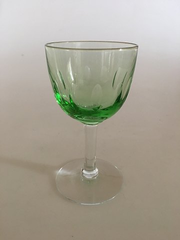 Holmegaard Murat Hvidvinsglas med Grøn Kumme 11.5 cm H.