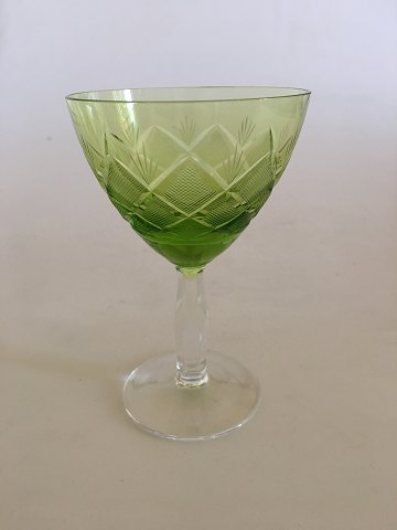 "Wien Antik" Grønt Hvidvinsglas fra Lyngby Glas