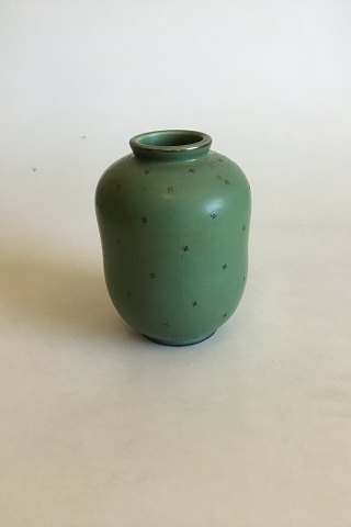 Gustavsberg Agenta Grøn Celadon Vase med sølvdekoration No 1049II