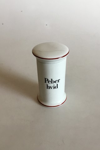 Bing & Grøndahl Peber Hvid Krydderikrykke No 497 fra Apotekerserien