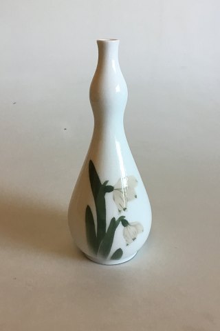 Royal Copenhagen Hvid Vase med Dorothealiljer