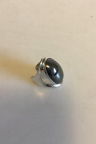 Bent Knudsen Sterling Sølv ring med Hæmatit No 19