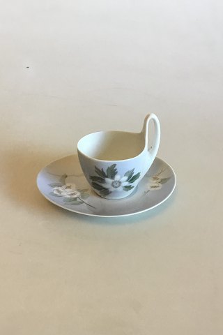 Royal Copenhagen Art Nouveau Stel 4 Højhankskop med underkop No 74/4, 1375/1052