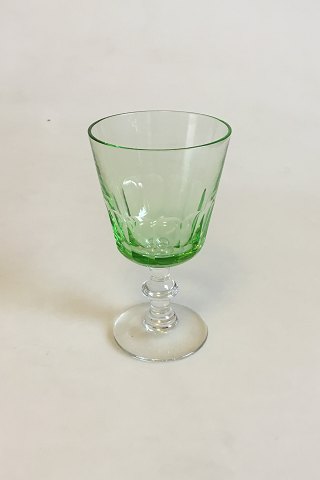 Holmegaard Christian VIII Hvidvinsglas med grøn cuppa