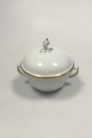 Royal Copenhagen Hvidt Porcelæn med guldkant Sukkerskål No 1275/9178