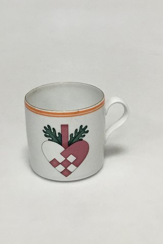 Bing & Grøndahl Porcelænskop med flettet julehjerte. Nr. 305