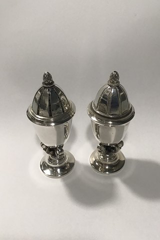 Georg Jensen Sterling Sølv Konge Salt/Peberbøsse No 741