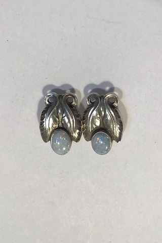 Georg Jensen Sterling Sølv Øre clips No 108 Opal