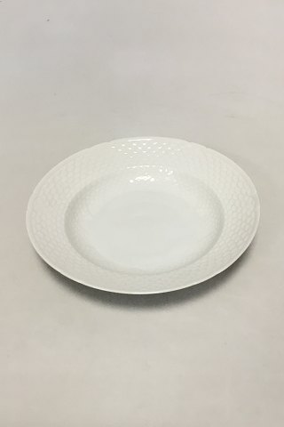 Bing & Grøndahl Elegance, Hvid Dyb Dessert Tallerken No 23