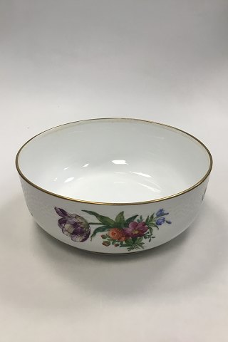 Royal Copenhagen Saksisk Blomst Let Bicelle Stor Skål No 493/2049