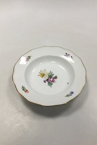 Royal Copenhagen Saksisk Blomst Let Bicelle Dyb Tallerken No 493/2062