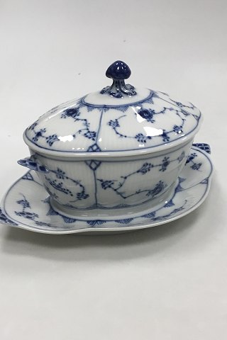 Royal Copenhagen Musselmalet Riflet Soveskål med låg No 207