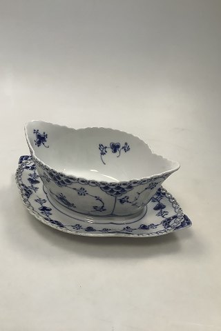 Royal Copenhagen Musselmalet Helblonde Sauceskål med underfad No 1105