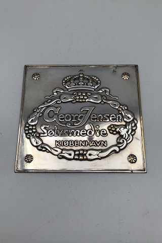 Georg Jensen Forsølvet Forhandler Plaquette