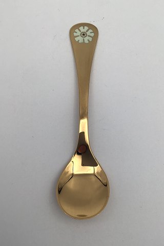 Georg Jensen Årsteske 1981 Forgyldt Sterling Sølv