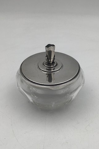 Georg Jensen Sterling Sølvlåg og Baccarat Krystal Confiture Glas No. 134C