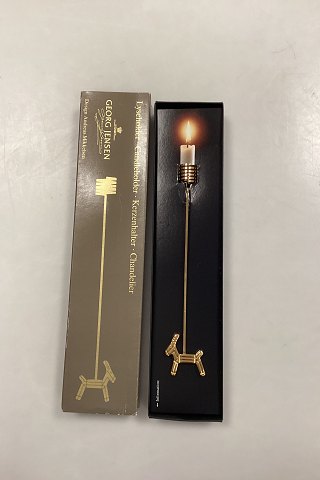 Georg Jensen Golden Christmas Lyseholder - Julebuk 1993