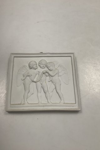 Royal Copenhagen Bisquit Syngende engle Relief