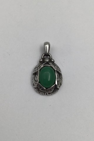 Georg Jensen Sterling Sølv Årsvedhæng 1997 (Grøn Agat)