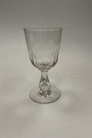 Holmegaard Edward Store Rødvinsglas Olivenslebet med Balusterstilk
