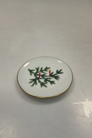 Bing og Grøndahl Juleminiatureplatte med grangren og Lyseholer No. 2814/5709