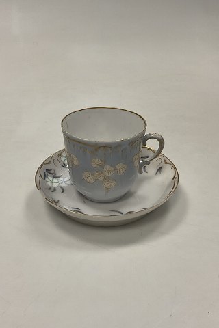 Tidlig Royal Copenhagen Art Nouveau Kop og underkop No 9