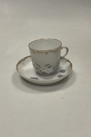 Tidlig Royal Copenhagen Art Nouveau Kop og underkop No 10