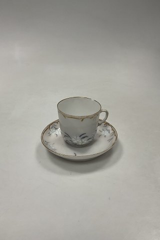Tidlig Royal Copenhagen Art Nouveau Kop og underkop No 12