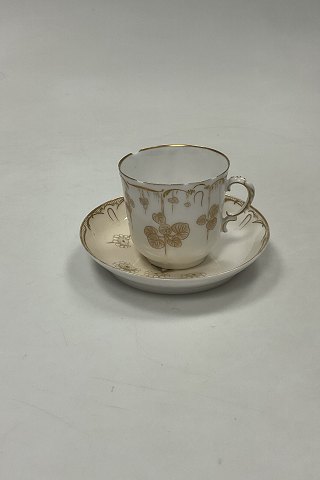 Tidlig Royal Copenhagen Art Nouveau Kop og underkop No 12