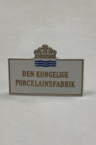 Royal Copenhagen Forhandler Skilt med guld
