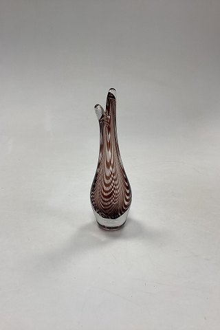Holmegaard Duckling / Næb-Vase med mørkelilla guirlander